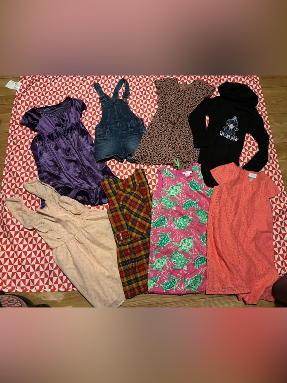 Girls size 7/8 dresses and overalls